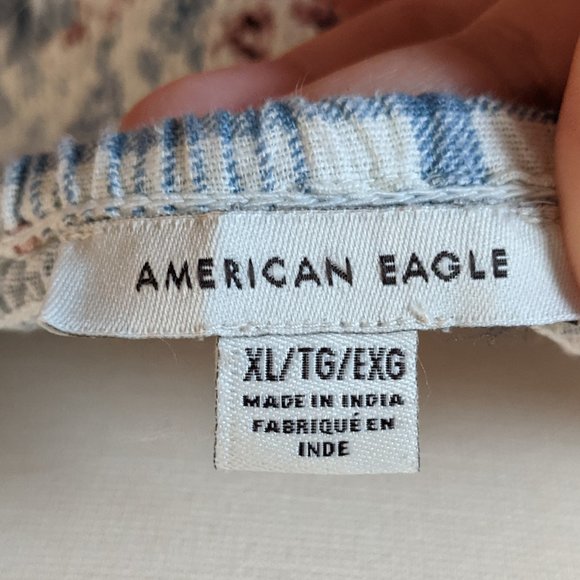 American Eagle | Strapless Patchwork Top Sz XL - Picture 3 of 6